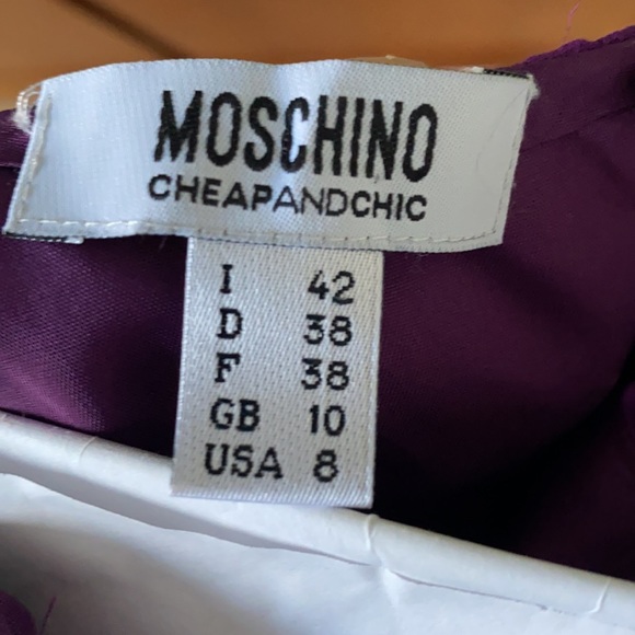 EUC Moschino Cheap And Chic dress Purple, Silk sz8 - Picture 15 of 15